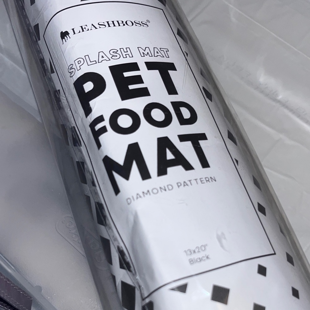 Black Pet Food Mat